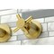 Kingston Brass KS8047DX Wall Mount Tub Faucet, Brushed Brass KS8047DX - alternate 3